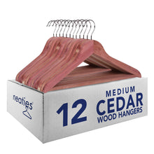 Load image into Gallery viewer, Neaties Red Cedar 3/4&quot; Medium Clothes Hangers with Flat Bar
