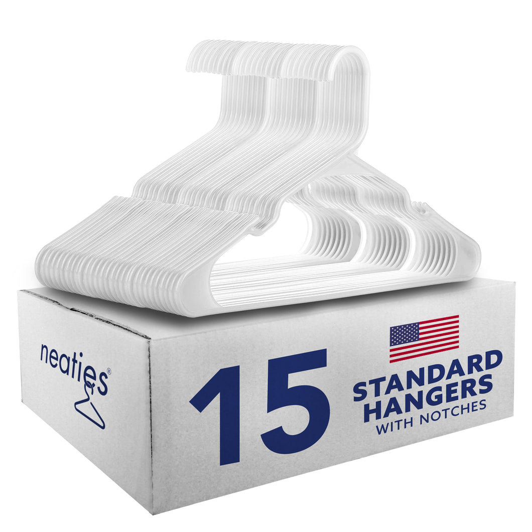 Neaties Standard Plastic Hangers with Notches