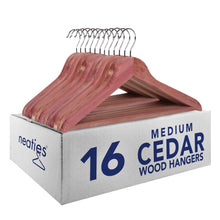 Load image into Gallery viewer, Neaties Red Cedar 3/4&quot; Medium Clothes Hangers with Flat Bar
